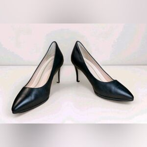 Cole Haan Women's Black Leather Pointed Toe Pumps Size 8.5 B